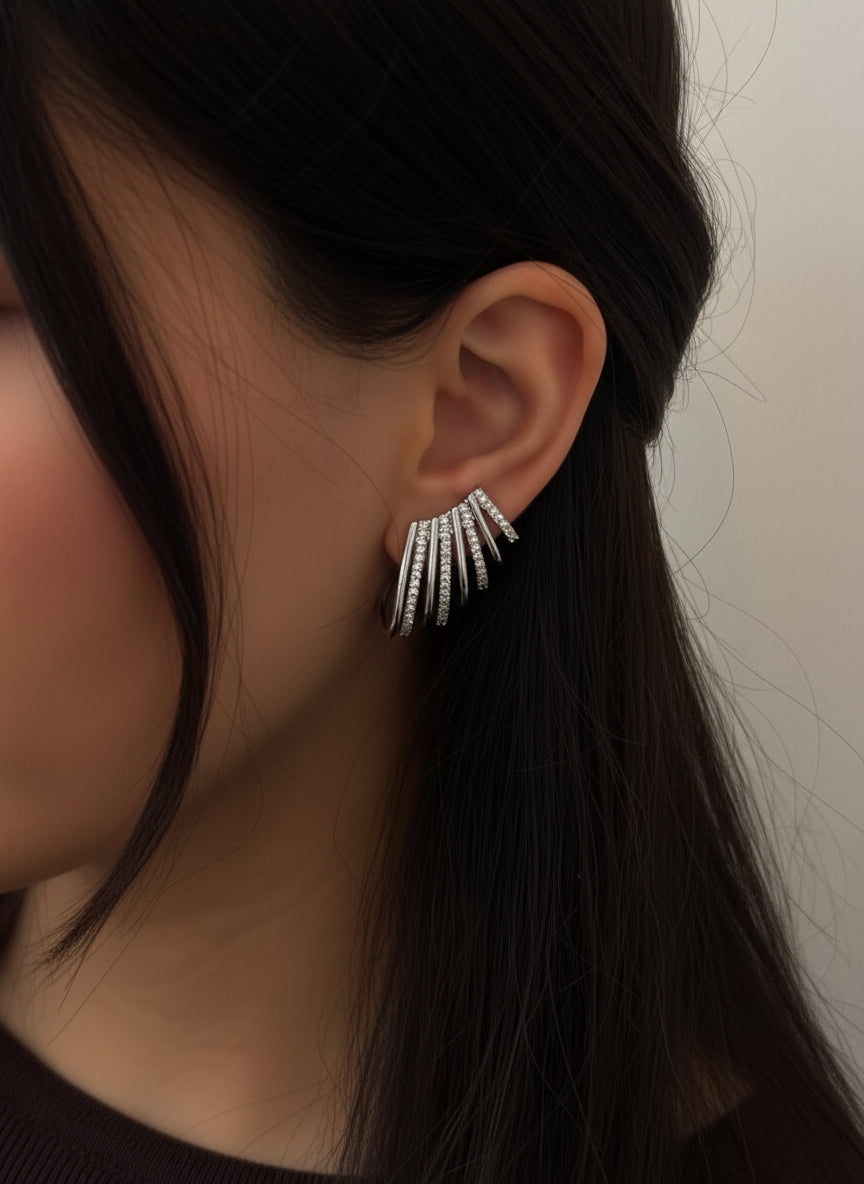 Silver & Gold Lea Ohrringe