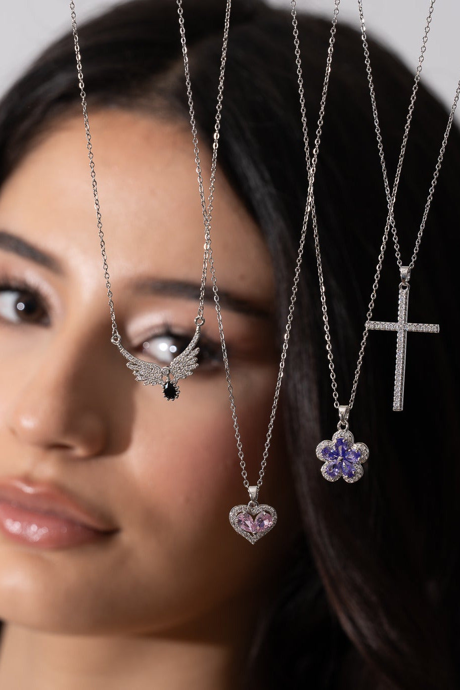 Purple Flower Kette