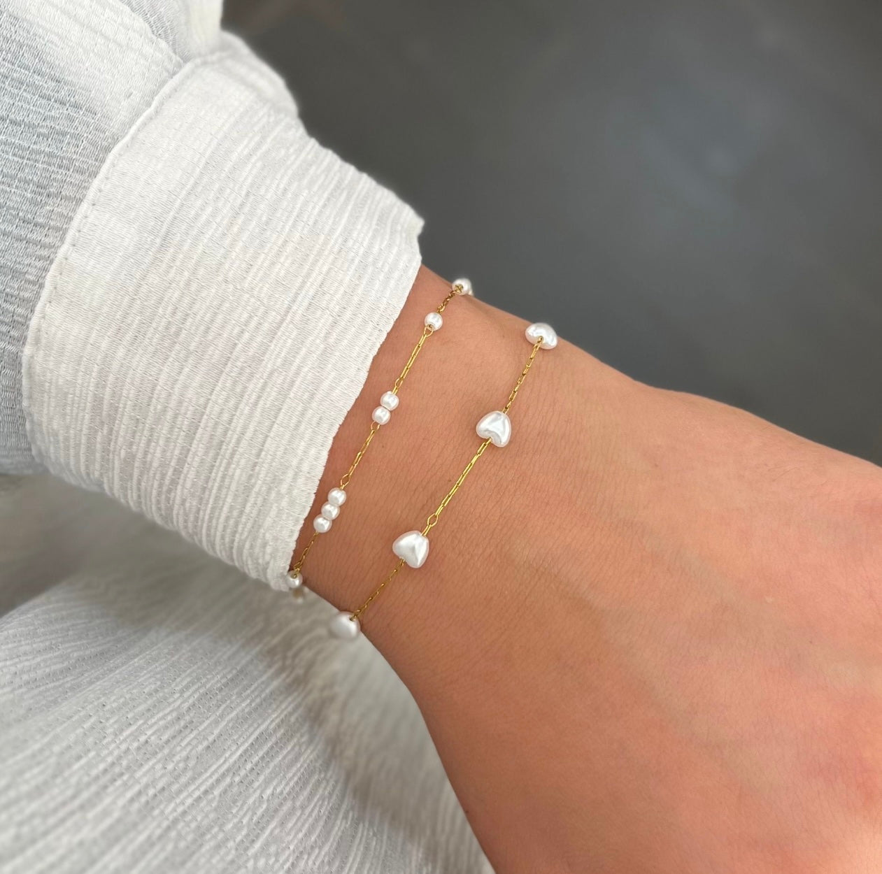 Armband mit Herz- oder Perlen