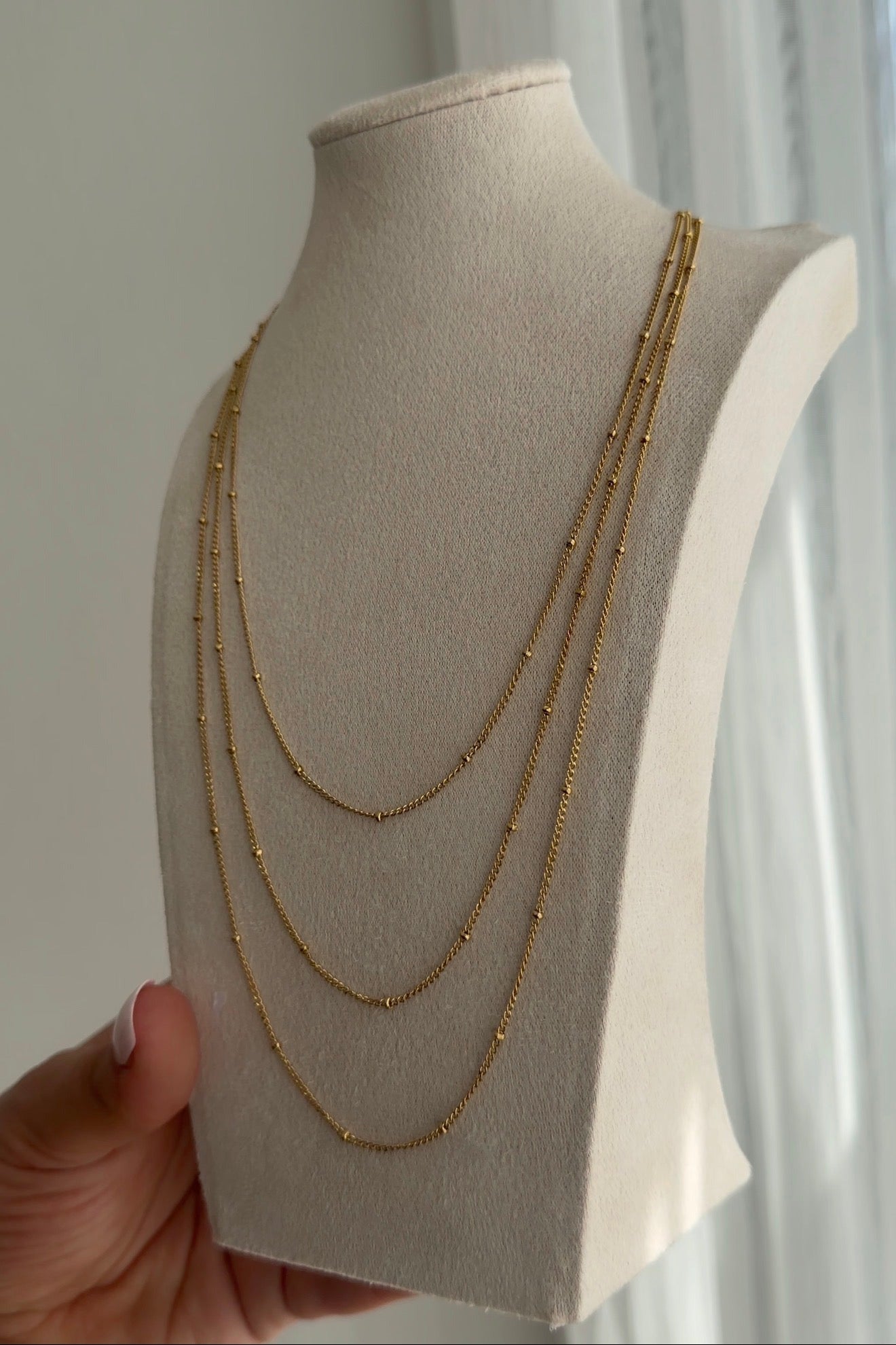 Gold Dreifach Kette