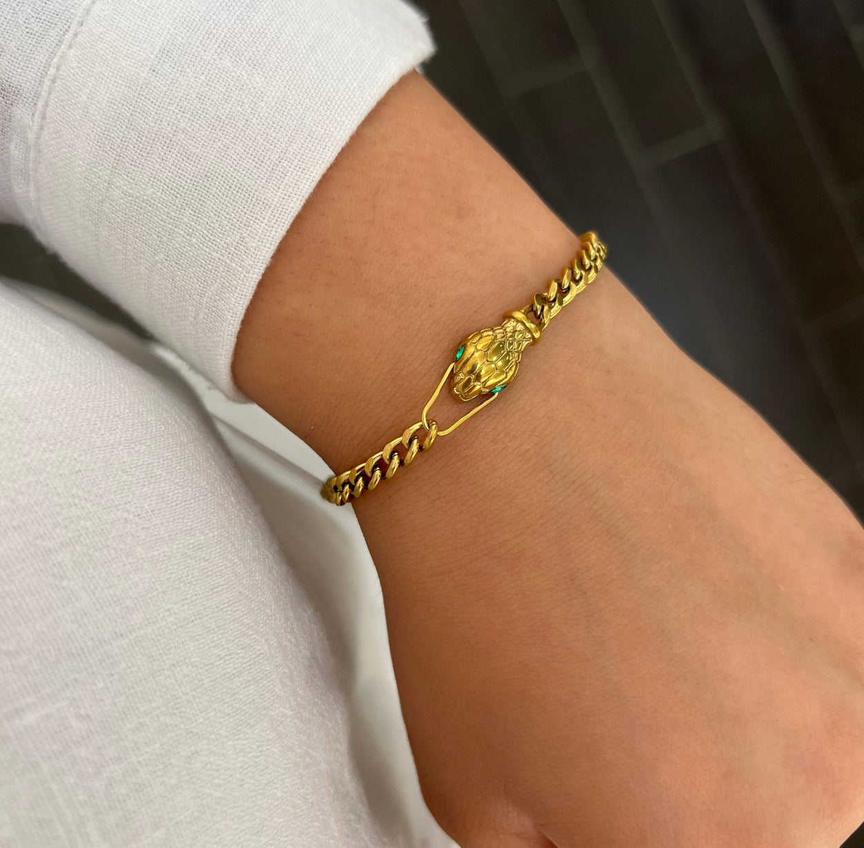 Kettenarmband in Gold mit Tiermotiv