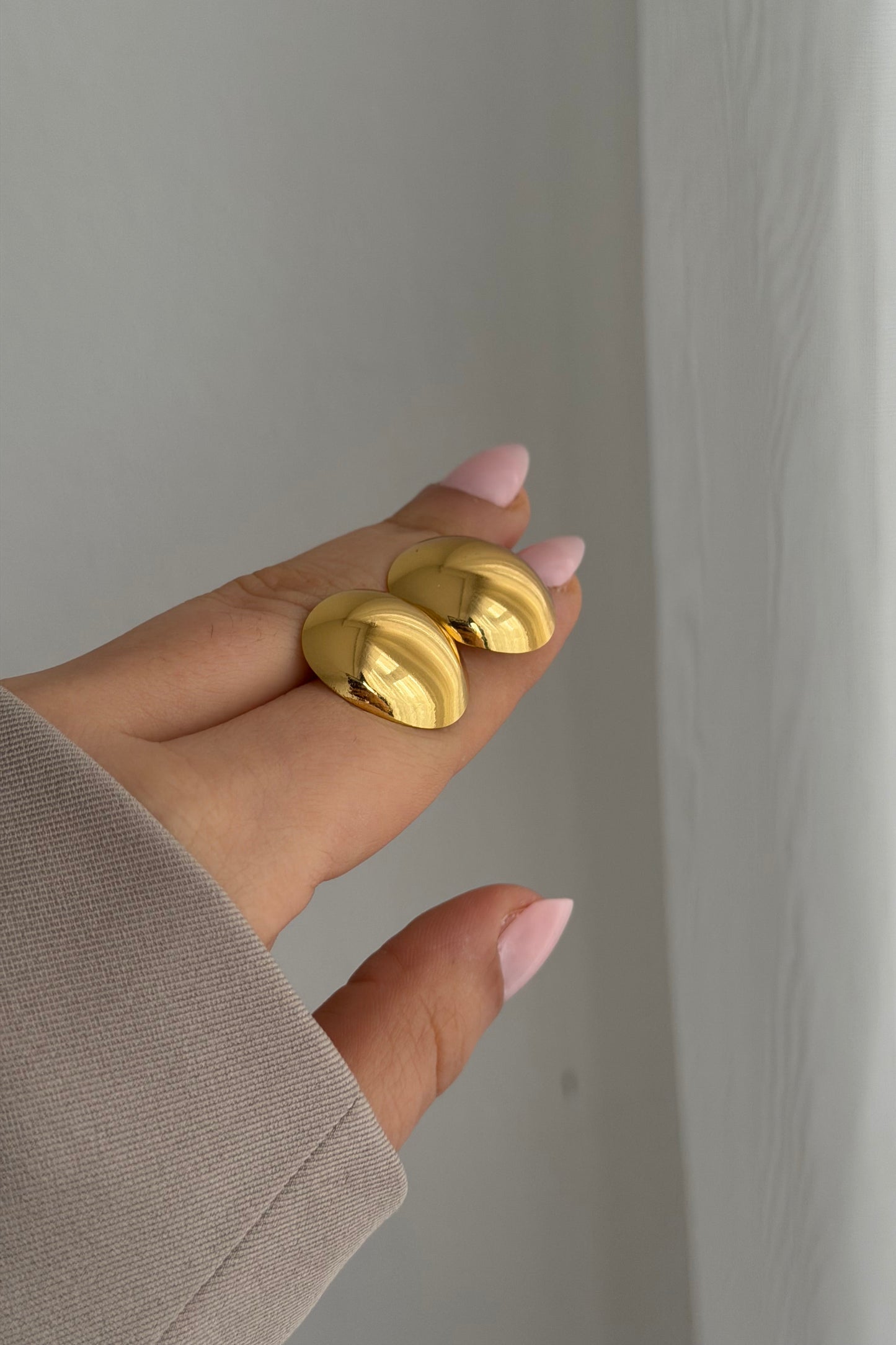 Golden Oval Ohrringe