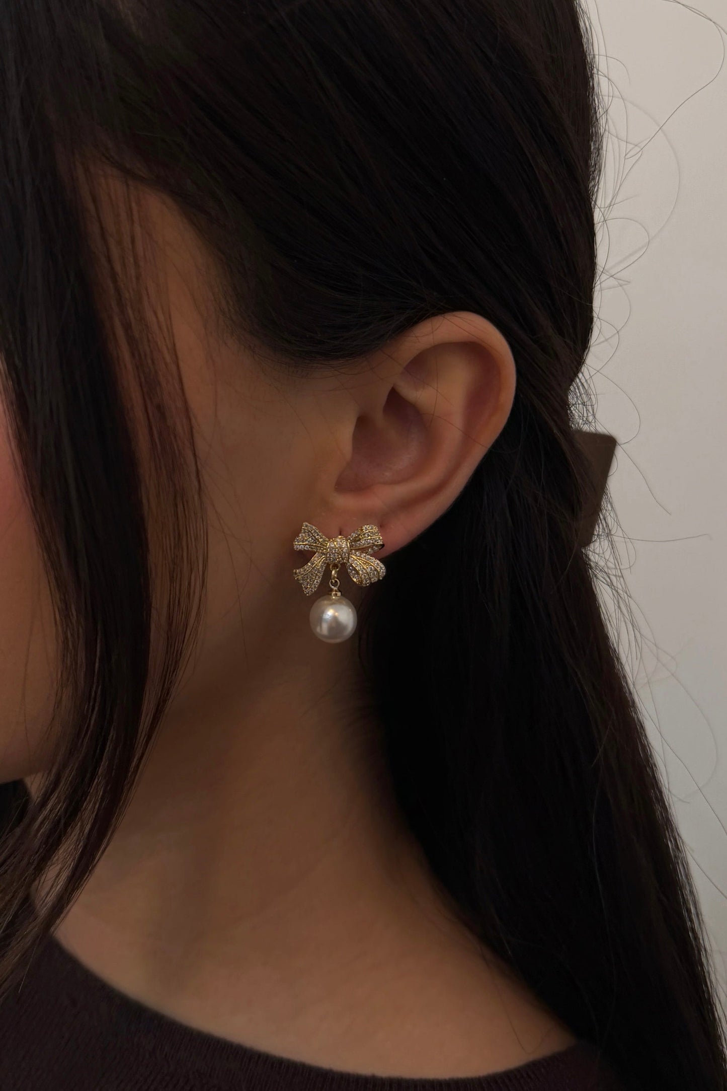 Silver & Gold Schleife Ohrringe