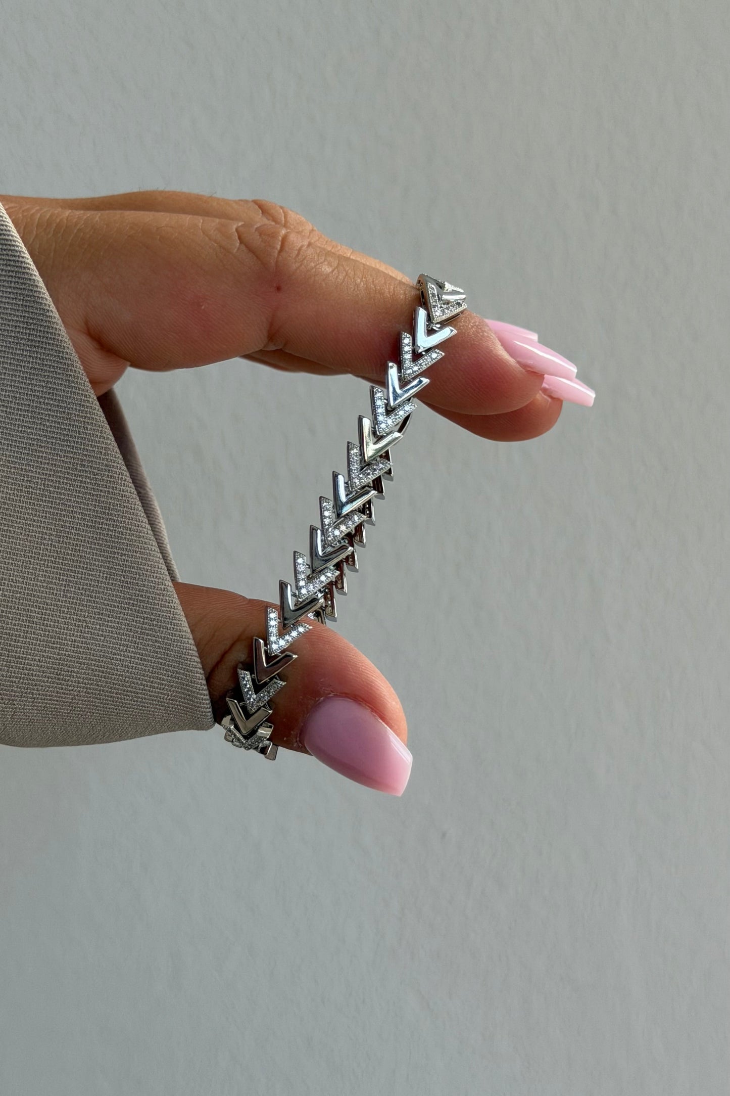 Dia Chain Elegance Silver Armband