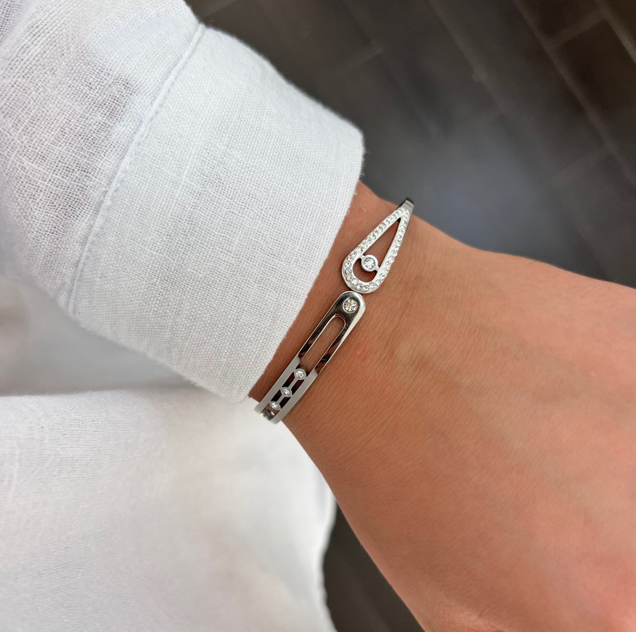 Armreif mit Kristall-Akzenten