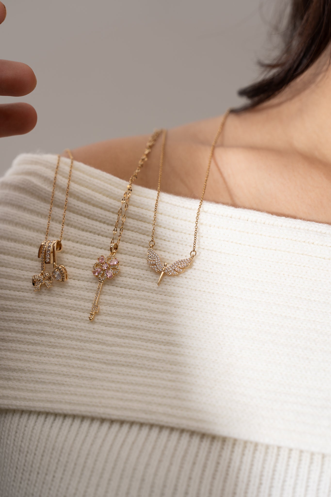 Flower Pink Key Kette