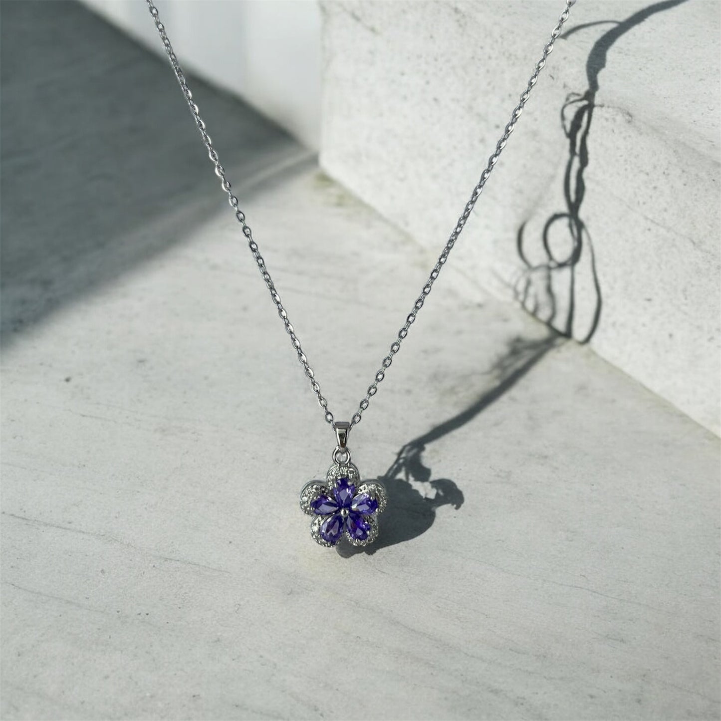 Purple Flower Kette