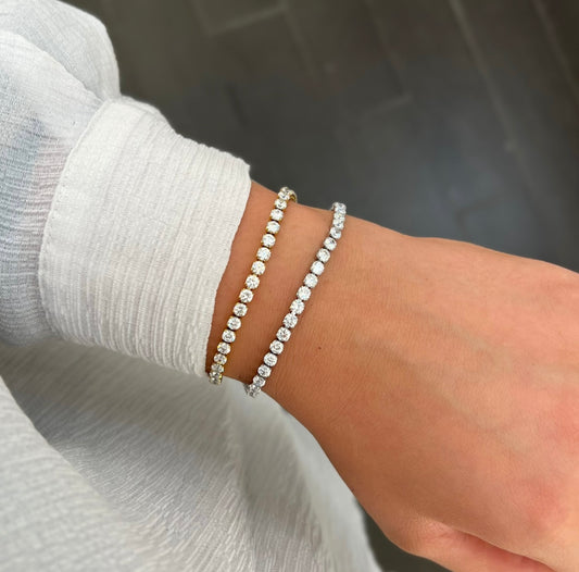 Tennisarmband gold/silber