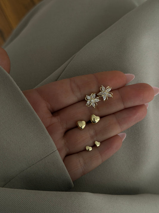 Flower Heart Ohrringe