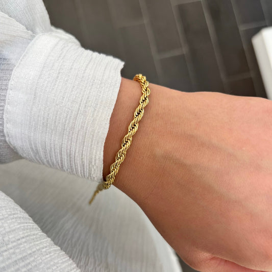 Kordelarmband in Gold