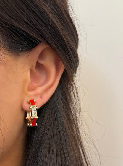 Brillant Red Ohrringe