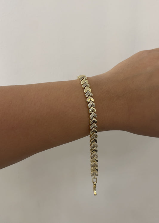 Golden V Armband