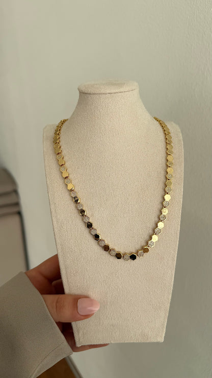 Golden Hexagon Kette