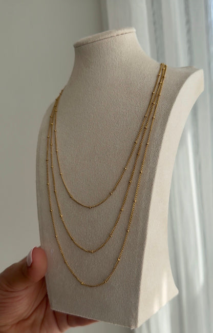 Gold Dreifach Kette