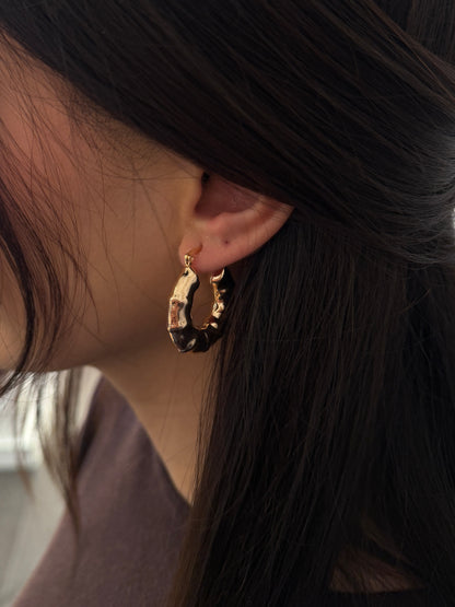 Ribbed Hoops Ohrringe