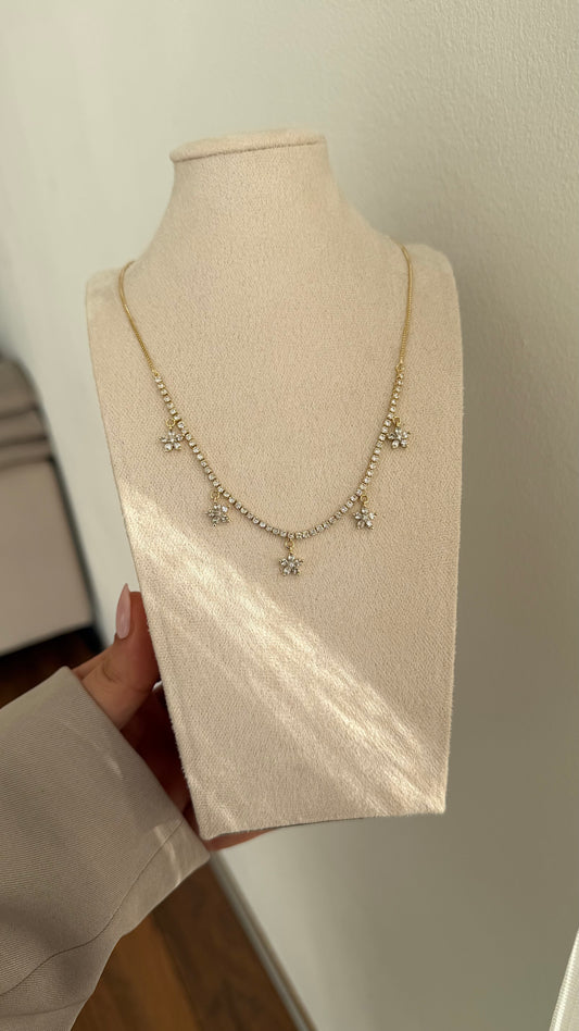 Tennis Flower Kette