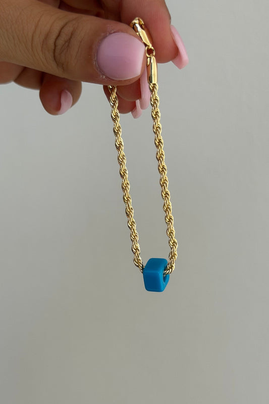 Kordel Blue Stone Armband