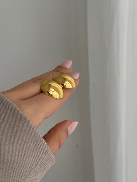 Golden Oval Ohrringe