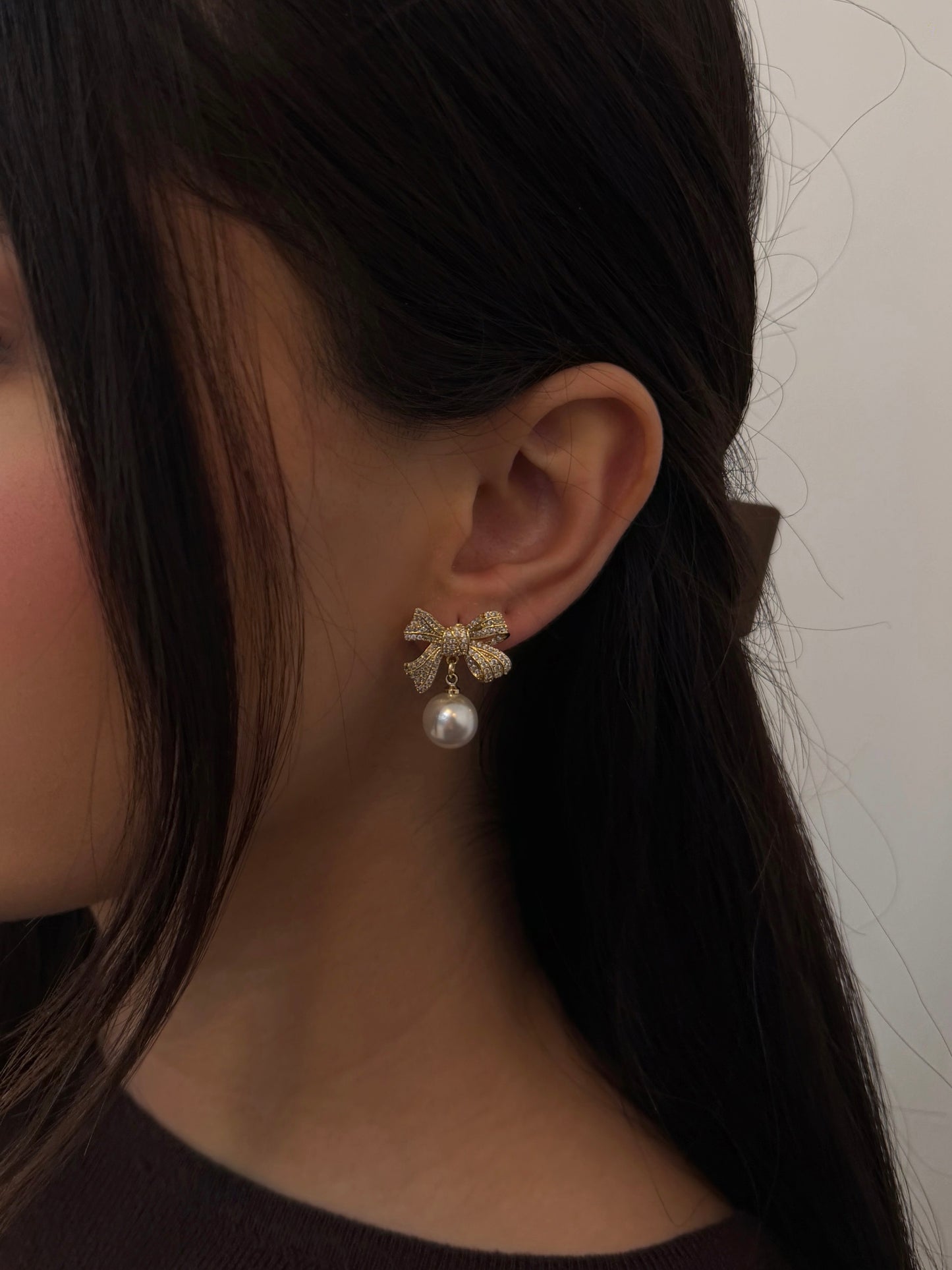 Silver & Gold Schleife Ohrringe