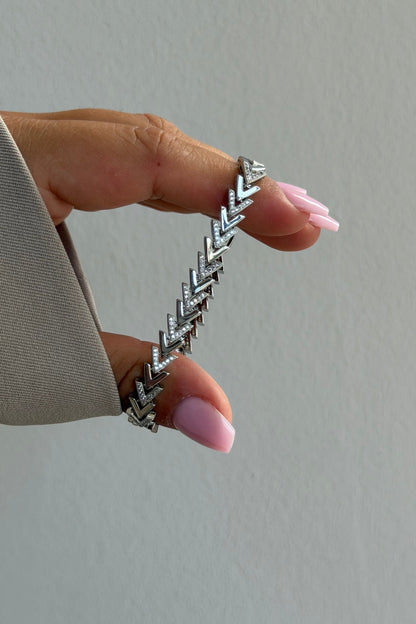 Dia Chain Elegance Silver Armband