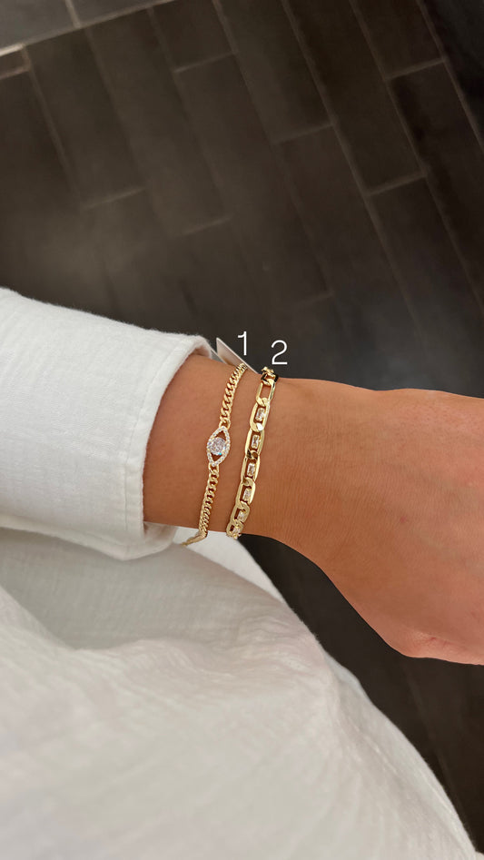 Eye & Glam Chain Bracelet