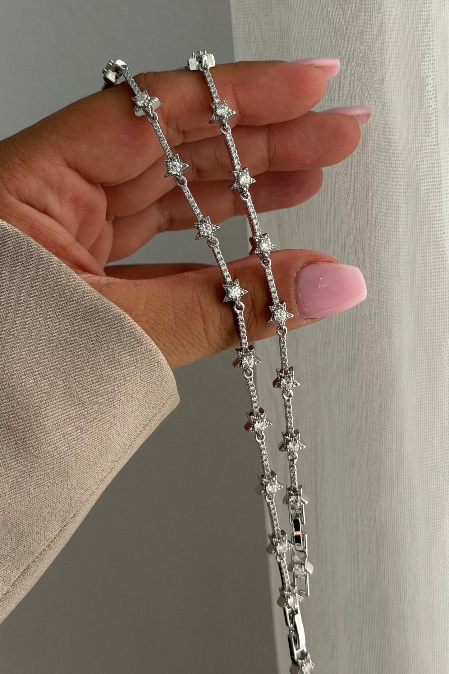 Star Chain Silver Armband