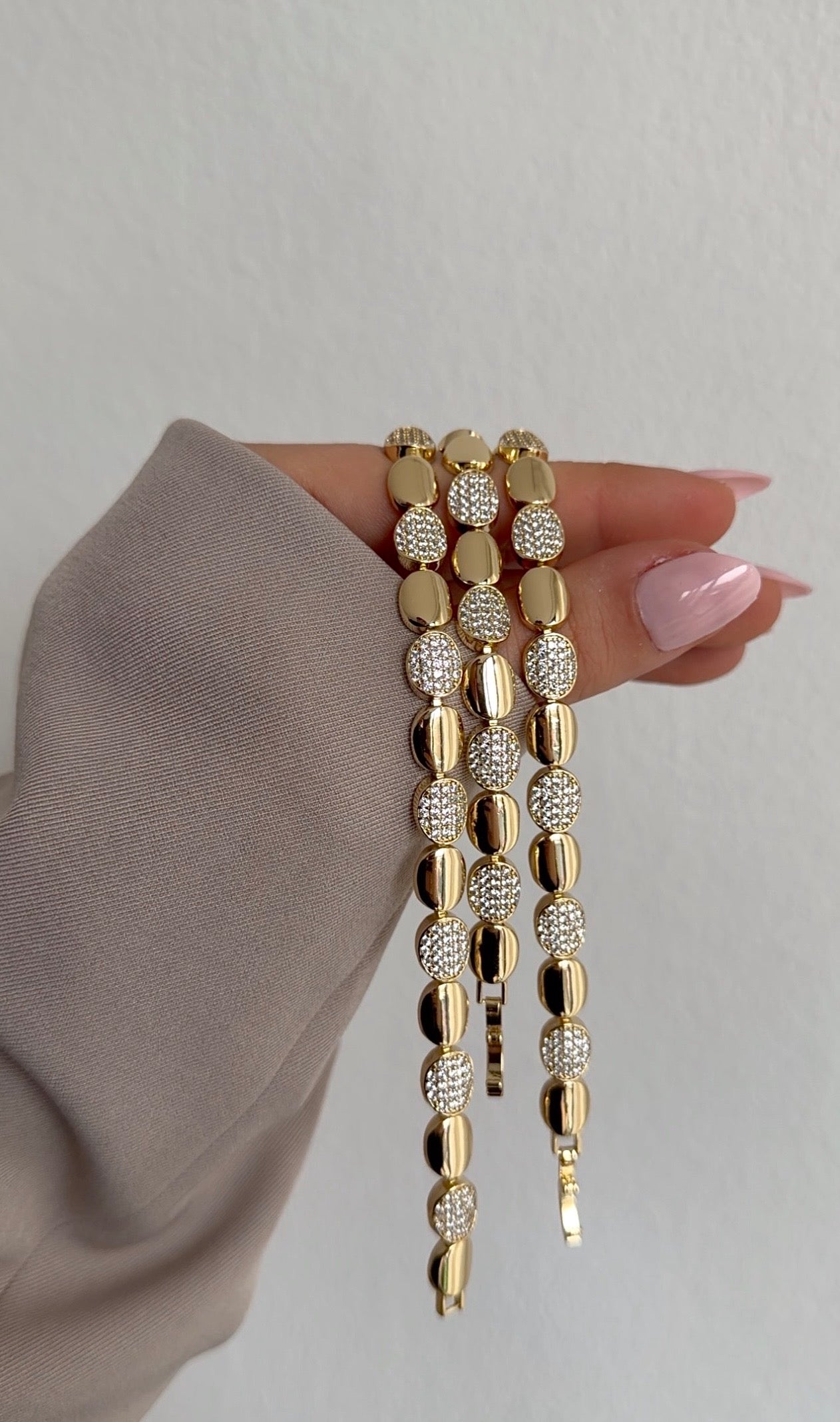 Oval Glitter Armband