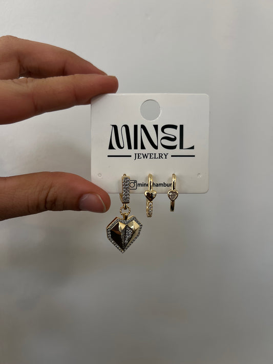 Bella 3er Set Ohrringe