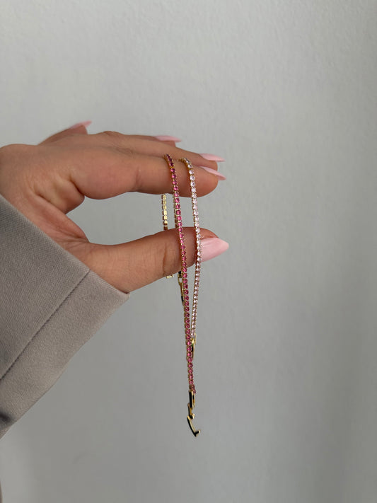 Rosa Pink Tennisarmband