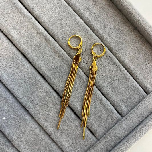 Long Gold Ohrringe