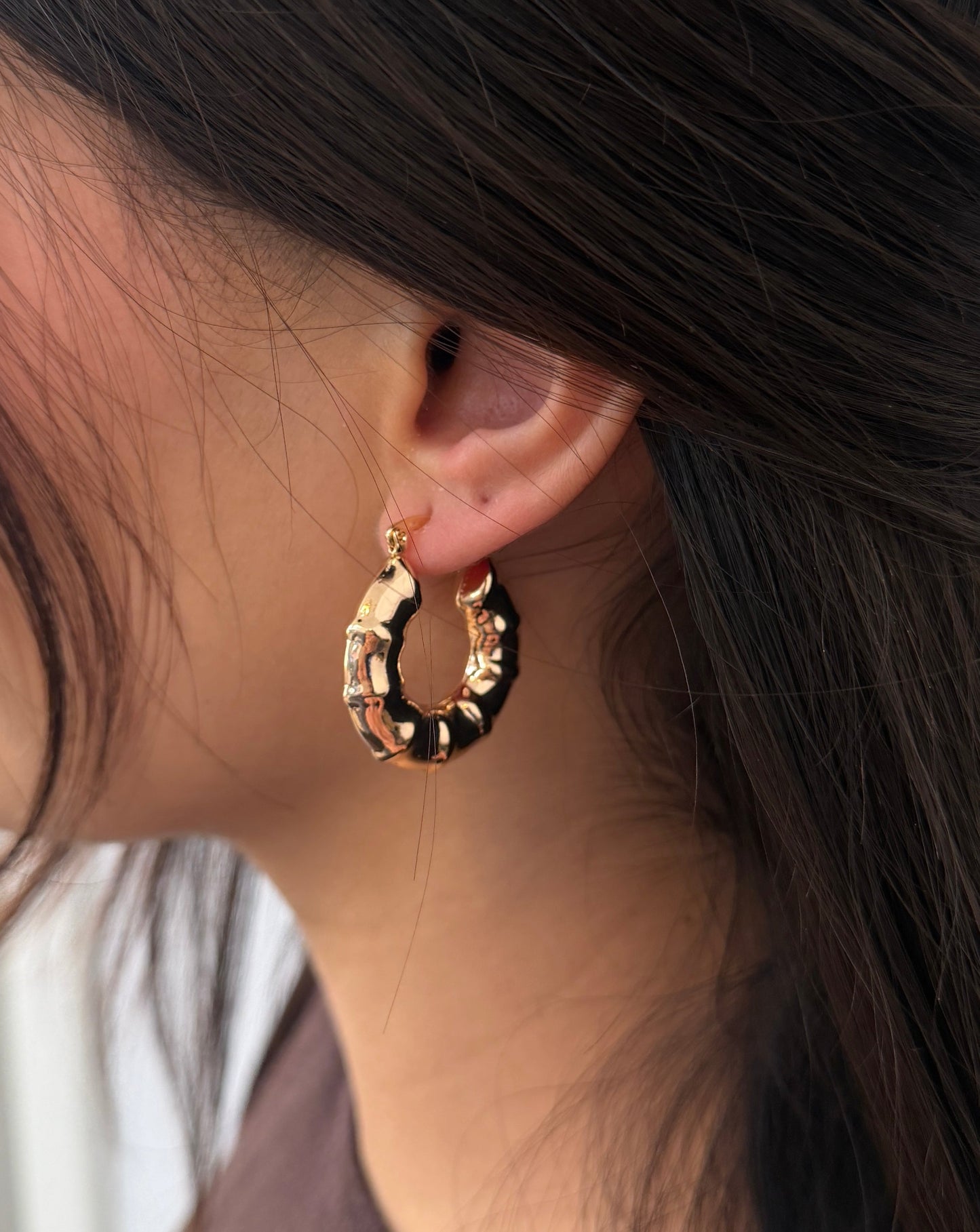 Ribbed Hoops Ohrringe