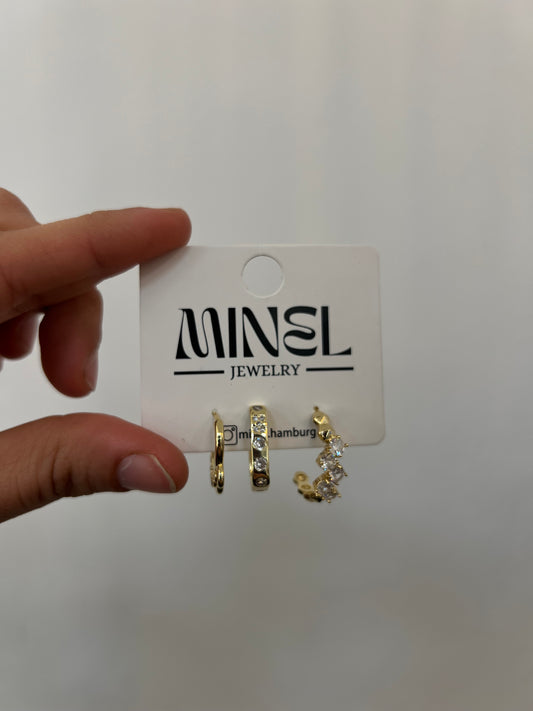 Malea 3er Set Ohrringe