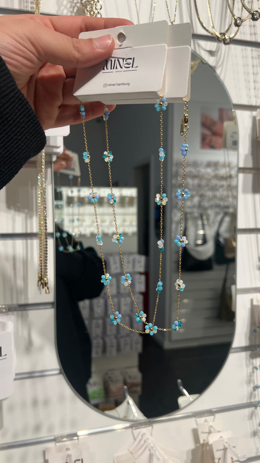 Blue Flower Kette