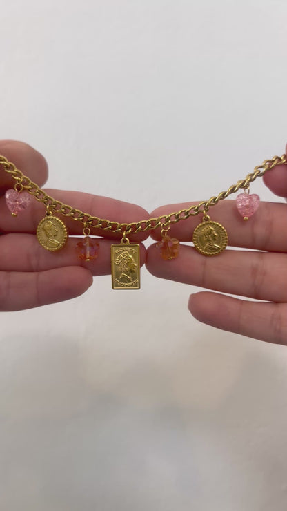 Summer Charm Rosa Armband